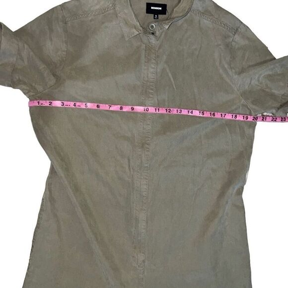 Monrow Short Sleeve Side Zip Detail Olive Jumpsuit Revolve Utility Sz M Medium - Picture 10 of 11